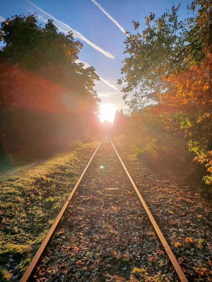 Fewo Im Alten Bahnhof Niederrossbach エクステリア 写真